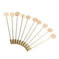 thumbnail image 1 of Segolike 10 Pieces DIY Beading Coat Stick Pin With round Setting Brooches Men Women Boutonniere Craft - Gold, 7cm, 1 of 7