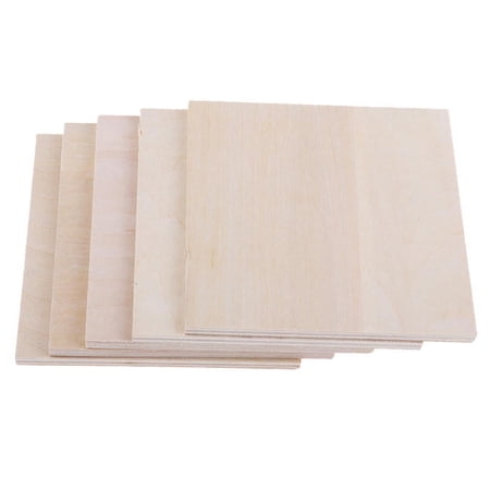 10 Pieces DIY Model Balsa Wood Sheet Wooden Plate Crafts Model 100x100x1.5mm