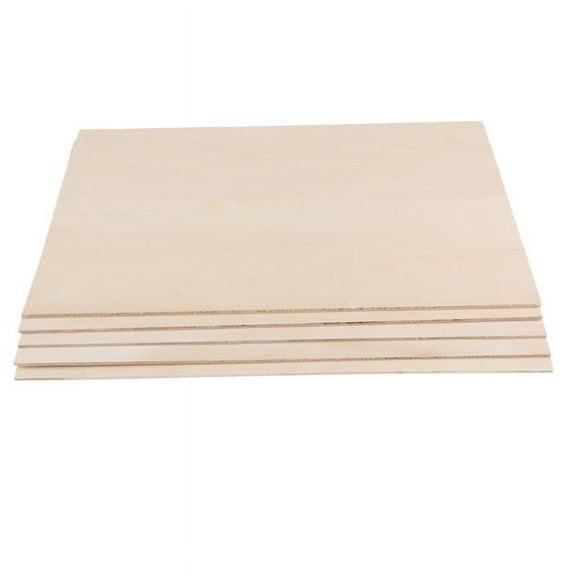 10 Pieces DIY Pattern Balsa Wood Sheet Wood Plate Craft - 50x100x1.5mm