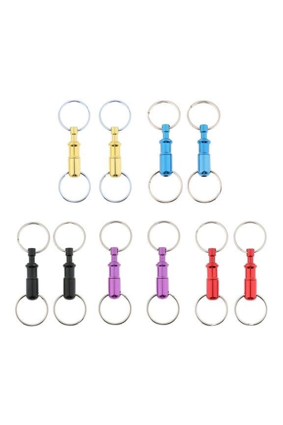 10 Pieces Detachable Pull Apart Quick Release Keychain Key Separate Key