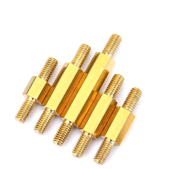 10 Pieces Double-headed hexago studs,M3x6mm+11mm+6mm.