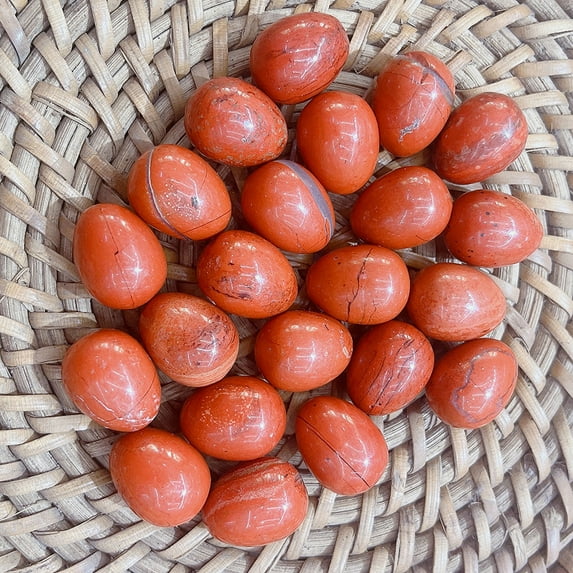 10 Pieces Easter Stone Egg Rock 20mm Crystal Gemstone Polished Mineral Rock Egg Stones Pocket Palm Chakra Eggs Crystal for Anxiety Relief Meditation Reiki Balancing Easter Decor