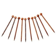 10 Pieces Elegant Vintage Handmade Printed Hair Sticks Shawl Picks Pins Forks Women Wooden Hair Stick Hairpin Hair Fork Accessories