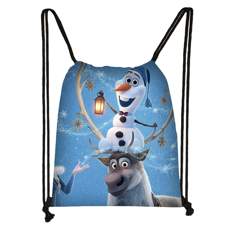 10 Pieces Elsa Party Favor Drawstring Bags Drawstring Backpack Gift