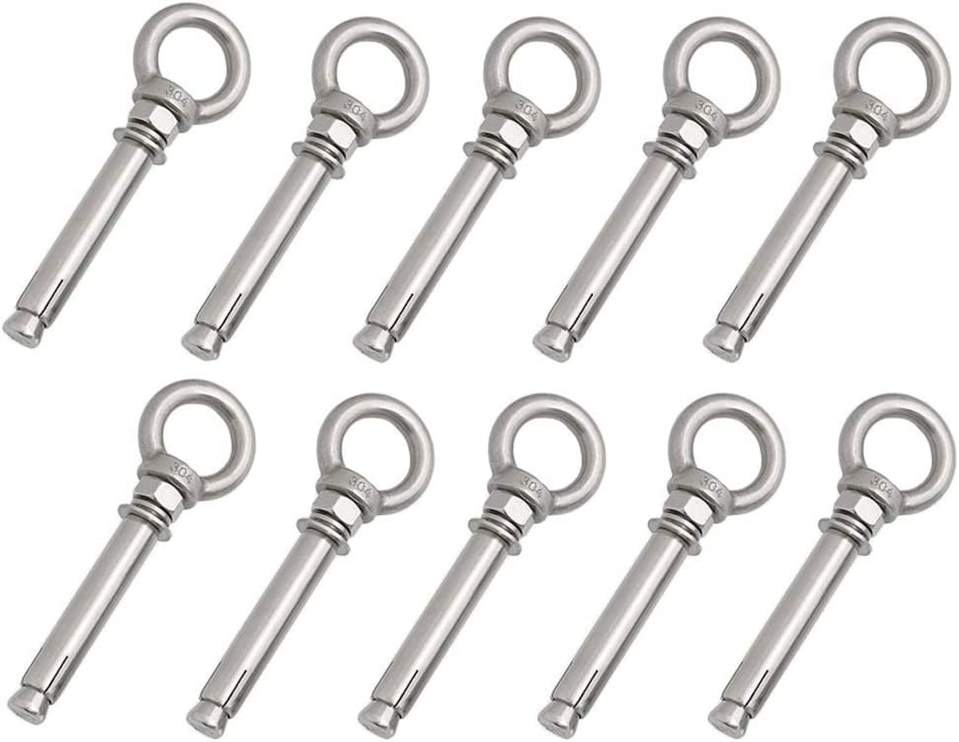 10 Pieces Eye Bolt Expansion Screw, Expansion Bolt Eye, 304 Stainless Steel Expansion Anchor