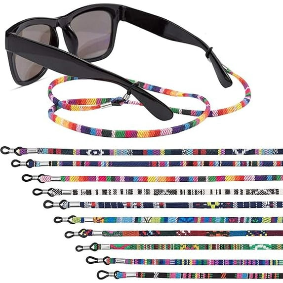 10 Pieces Eye Glasses Holders Around Neck, Glasses Strap Sports Sunglasses Strap Eyeglasses Lanyard for Men Women Kids