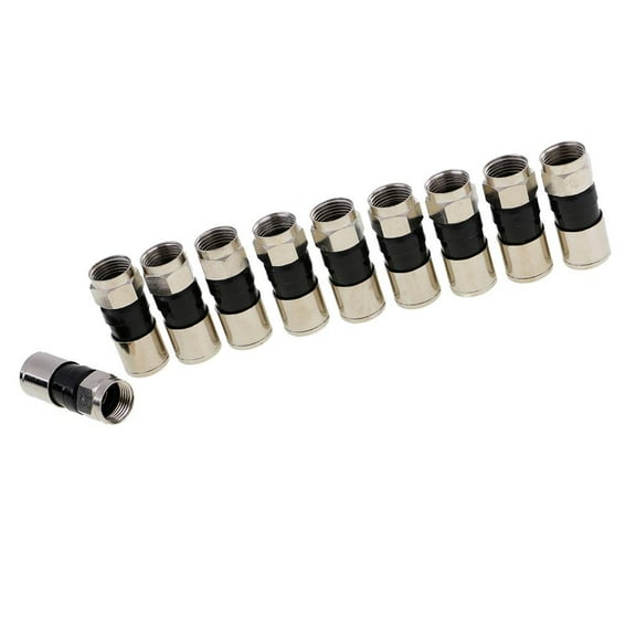 10 Pieces F Compression Plug Connector For RG6