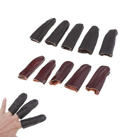 10 Pieces Felting Leather Finger Protectors Tools Finger Guards for Hand Craft