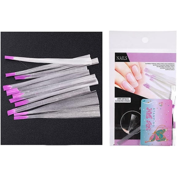 10 Pieces Fiberglass Nail Extension Silk, Nail Tips Quick Extension Fiberglass Silk, for Women DIY Nail Art Extension Accessories