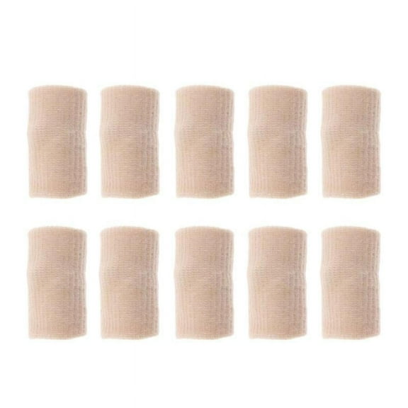 10 Pieces Finger Sleeves Thumb Support Elastic Compression Tubes Protector for Relieving Pain