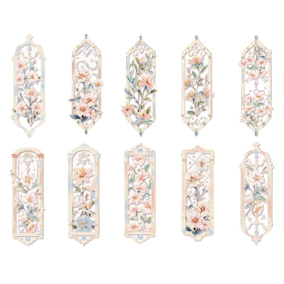 10 Pieces Flower Resin Bookmark Transparent Floral Bookmarks for Book Lovers, Kids, Women for Women Cute Bookmarks Flower Page Marker with Tassels, Gifts for Men Women