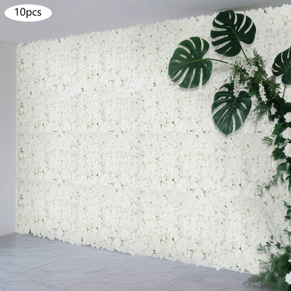 10 Pieces Flower Wall Backdrop Panels for DIY Expandable for Event Birthday Live Video Decor 60*40 cm/24*16 inch