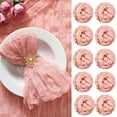 thumbnail image 1 of 10 Pieces  Gauze Cheesecloth Napkins 20×20 Inches Wrinkled Gauze Table Napkins Cheese Cloth Napkins for Wedding Baby Shower Birthday Party Easter Decor (Pink), 1 of 14
