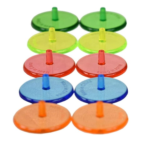 10 Pieces Golf Ball Markers Flat Round Clear Accs Gift 24mm ABS for Training