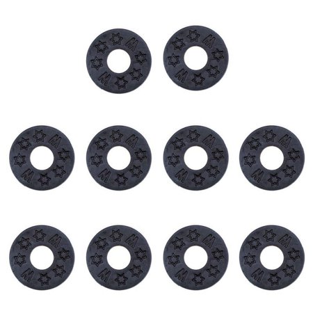 10 Pieces Guitar Strap Locks Silicone Strap Locks Rubber Guitar Strap Blocks Guitar Protector (Black)