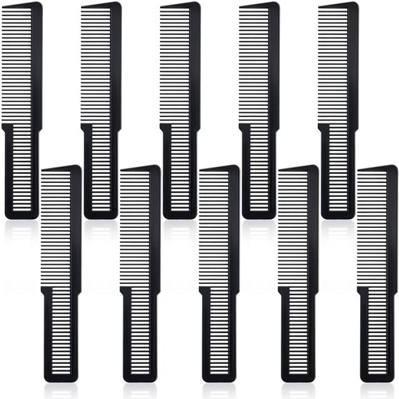 10 Pieces Hair Clipper Comb Fine Tooth Styling Comb Barber Styling Hair Comb Clipper Cutting Comb for Home Salon Hairdresser (Black)