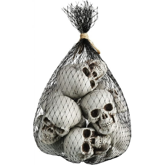 10 Pieces Halloween Skeleton Head Small Mini Skulls for Halloween Party, Halloween Decor Props, Table Decor