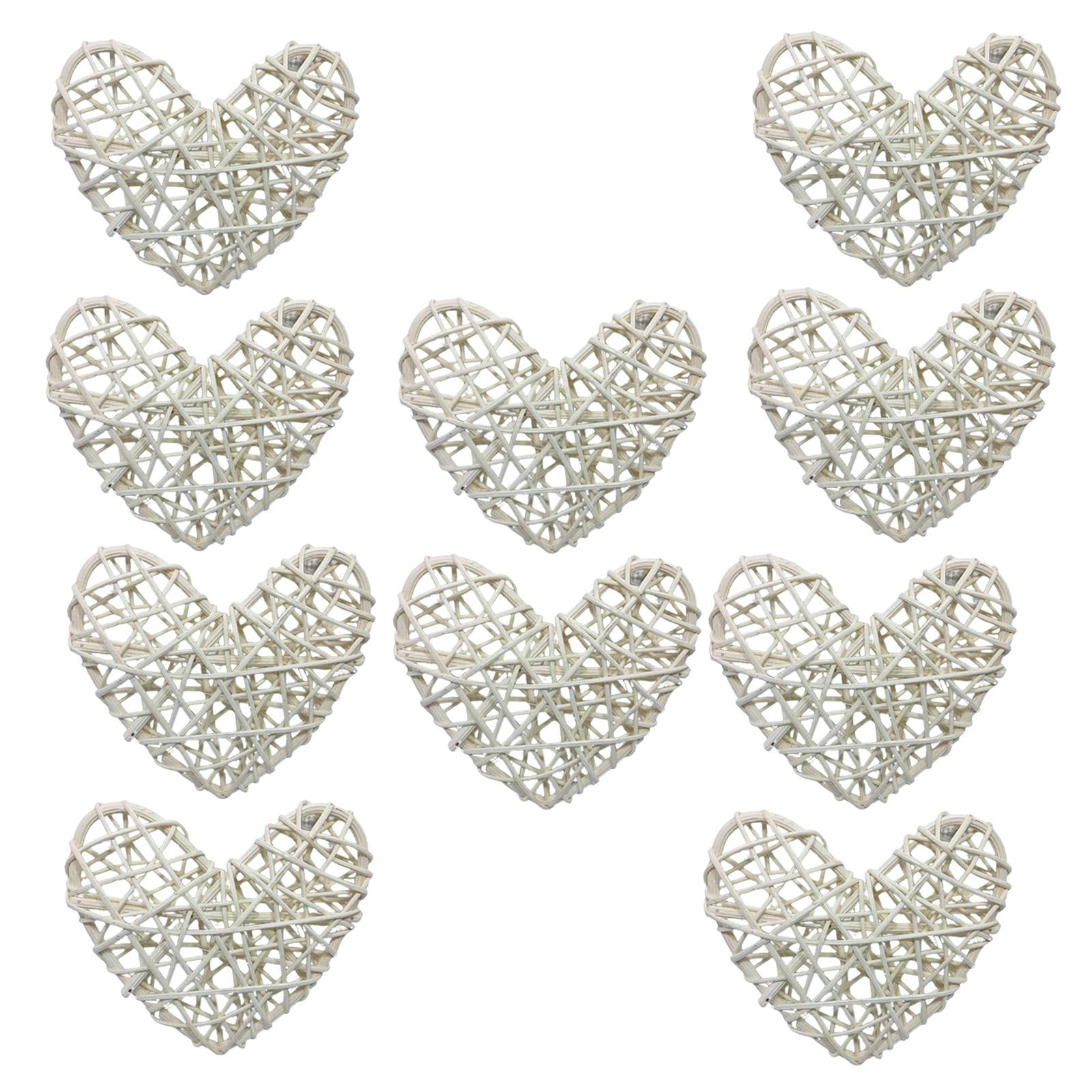 10 Pieces Heart Pendant Ornament Vase Filler Wall Hanging Decorative