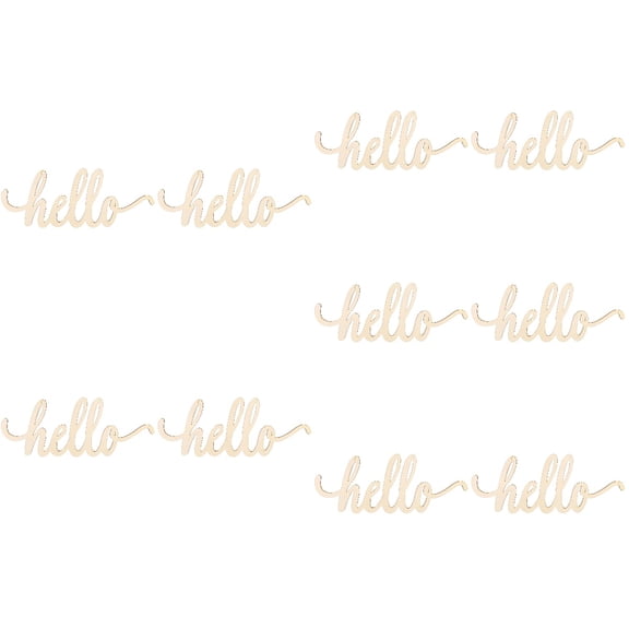 10 Pieces Hello Wood Sign for Home Decor House Door Welcome