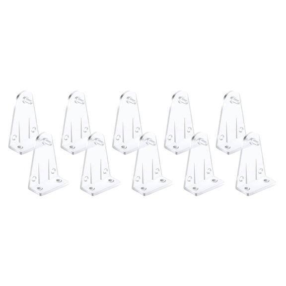 10 Pieces Hold Down Brackets Clear Plastic Blinds Bottom Rail Holder Clips Replacement for 2 Inch Horizontal Blinds Shades Windows Doors