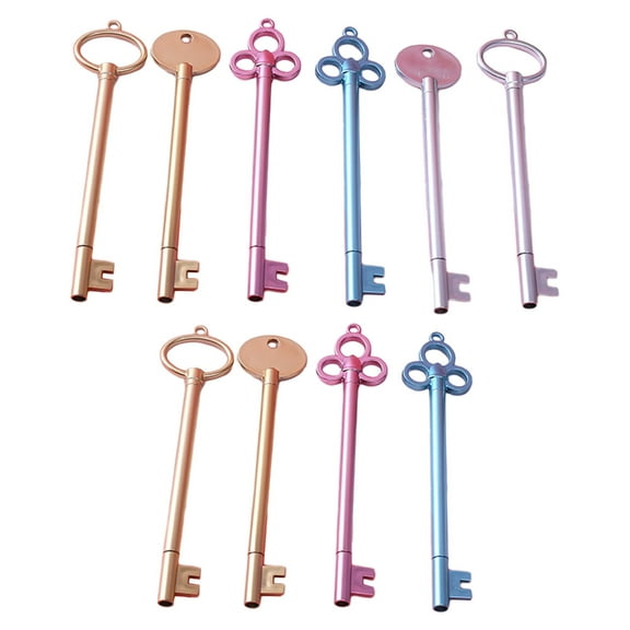 10 Pieces Key Shape Gel Ink Pen Novelty Gel Pen Funny Pen Christmas Stocking Fillers for Student Reward Christmas Gift