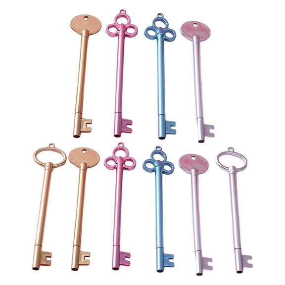 10 Pieces Key Shape Gel Ink Pen Novelty Gel Pen Funny Pen Christmas Stocking Fillers for Student Reward Christmas Gift
