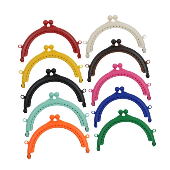 10 Pieces Kiss Clasps Lock Bag Parts Purse Clasp Frame Resin Material for Women Adults Handbag DIY