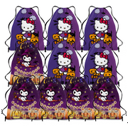 10 Pieces Kuromi Candy Drawstring Bag,Large Halloween Drawstring Bag Goodie Favor Bags for Kids Birthday Party Decorations(16 x 13.4 Inch)
