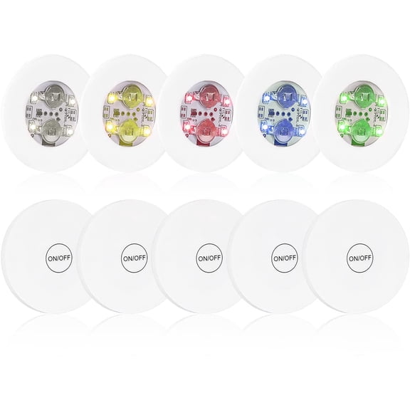 10 Pieces LED Bar Coasters, LED Sticker Lights, LED Bottle Lights Party Drink Holder Lights LED Bottle Lights Stick Below Bottles
