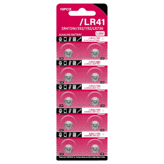 10 Pieces LR41 Alkaline Button Batteries 1.5V Replacement AG3/192/GP192A/LR736/V3GA for Various Electronic Devices