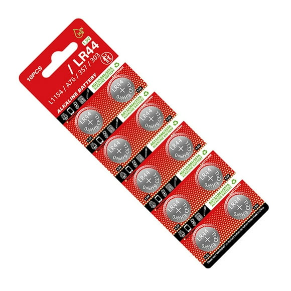10 Pieces LR44 Alkaline Button Batteries 1.5V Capacity Replacement AG13/A76/LR44/357 for Various Electronic Devices