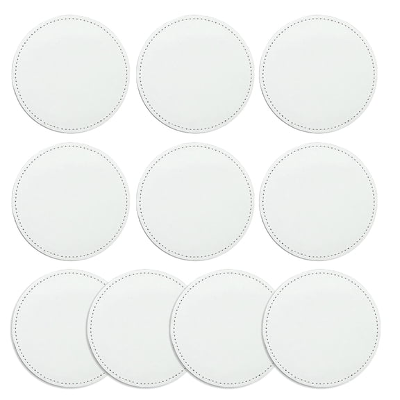 10 Pieces Leather Hat Patches Sublimation Patches 8 Shapes for Hat Shirt Dress Sweater Jeans Clothing Decor