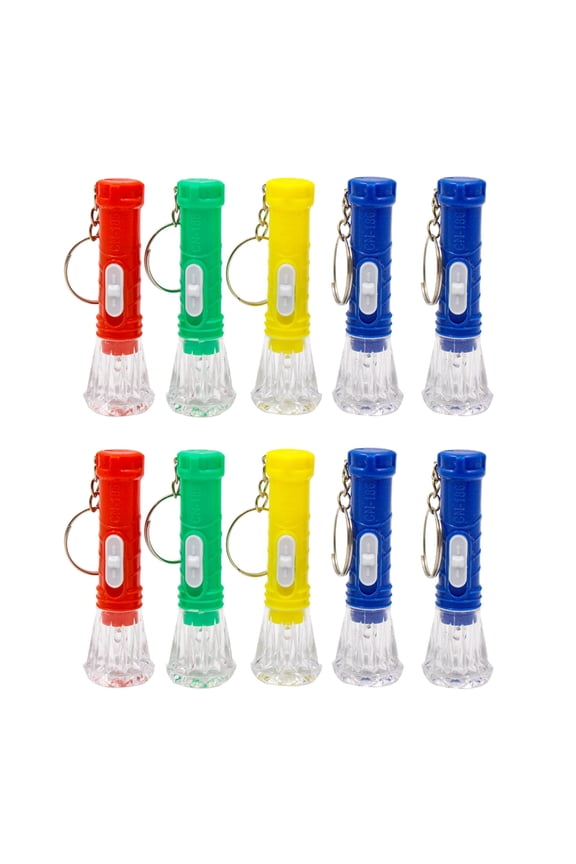 10 Pieces Led Flashlight Keychain Portable LED Flashlight for Camping Party Favor for Kids Adults Pocket Light Toy