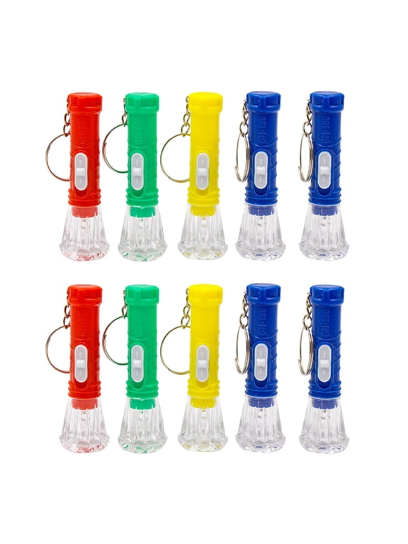 10 Pieces Led Flashlight Keychain Portable LED Flashlight for Camping Party Favor for Kids Adults Pocket Light Toy