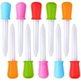 thumbnail image 1 of 10 Pieces Liquid Droppers, 5 ML Silicone and Plastic Dropper Pipettes Eyedropper for Candy Molds Chocolate Gummy Mold Crafts Multicolour, 1 of 5
