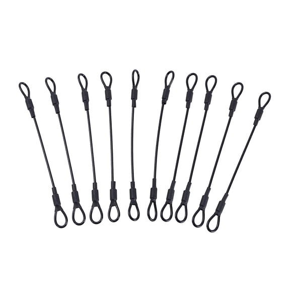 10 Pieces Loop End Cable Wire Rope Stainless Steel Braided Material for Outdoor Equipment Home Transport