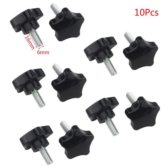 10 Pieces M6/M8 Male Thread Clamping Hand Star Shaped Knobs Clamping Screw