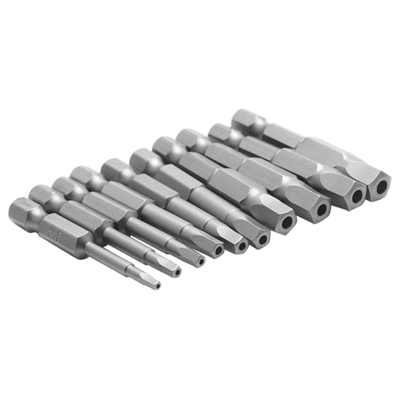 10 Pieces Magnetic Pentagon Head Screwdriver Bits Set 1/4 Inch Hex Shank Security Tamper Proof Pentagonal Drive Bit Five-sided Figure Screw Driver Drill Bit for Electric Hand Screwdrivers, 50mm