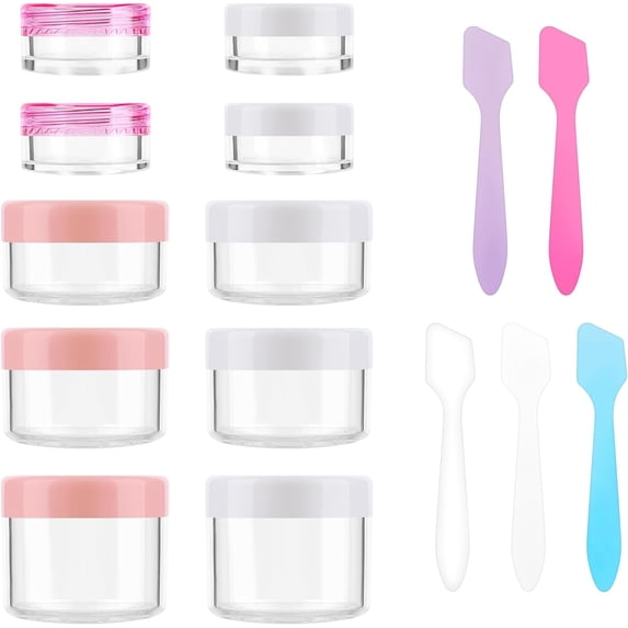 10 Pieces Makeup Travel Containers with Lids 0.11/0.18/0.35/0.53/0.7 OZ ...