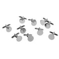 thumbnail image 1 of 10 Pieces Mens Cufflinks Cuff Link Backs Findings Jewelry 15mm, 1 of 8