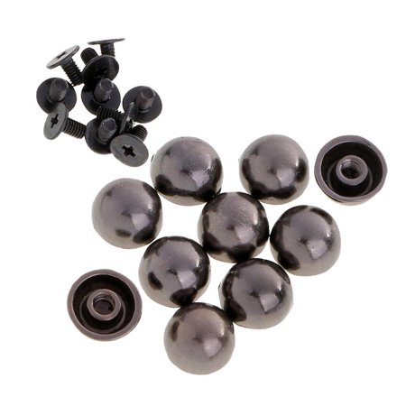 10 Pieces Metal Shape Rivets Punk Studs Spikes Clasps for , Gray