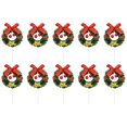 thumbnail image 1 of 10 Pieces Mini Christmas Wreaths 2.56" Artificial Xmas Wreath Hanging Ornaments for Cake Decor,Cute Miniature Wreaths for Door Windows Wall Stairs Christmas Tree Decorations, 1 of 7