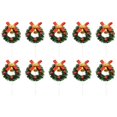 thumbnail image 1 of 10 Pieces Mini Christmas Wreaths 2.56" Artificial Xmas Wreath Hanging Ornaments for Cake Decor,Cute Miniature Wreaths for Door Windows Wall Stairs Christmas Tree Decorations, 1 of 9