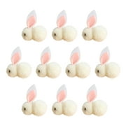 10 Pieces Mini Easter Plush Bunny, Tiny Rabbit 2.16 Inch Small Bunny Doll Soft Bunny Stuffed Animal Easter Toys for Easter Birthday Cake Wedding Decorations Party Favors