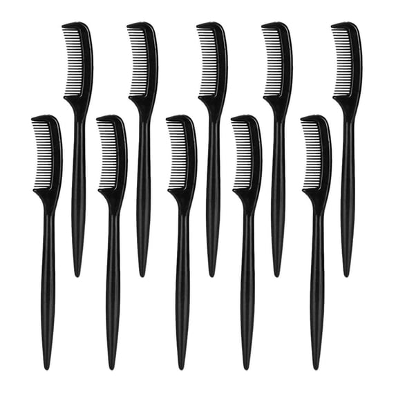 10 Pieces Mini Eyelash Comb Eyebrow or Comb Brushes Makeup Grooming Tool Accessories for Women Girls Cosmetic Travel Black