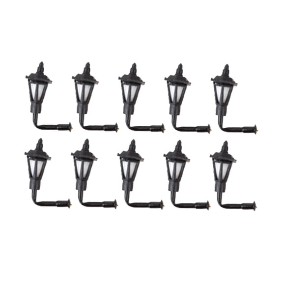 10 Pieces Miniature Wall Lamps Model Railway Lighting Multifunctional Design for Architectural Sand Table Scenes