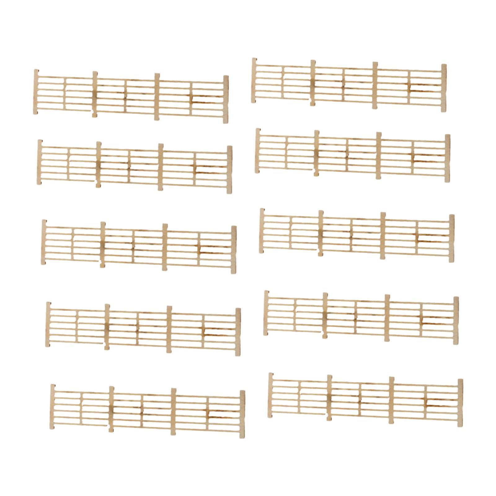 10 Pieces Model Rail Fences Layout Accessories Sand Table Scenery ...