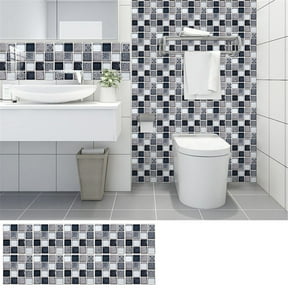 10 Pieces Mosaic Tile Stickers Peel and Stick Adhesive Flooring for Kitchen Bathroom