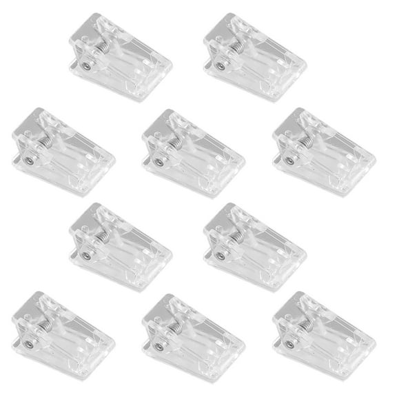 10 Pieces Non-sticky Clips, Photo Poster Plastic Clips, for Office Decoration, Clear , Makeup Organizers