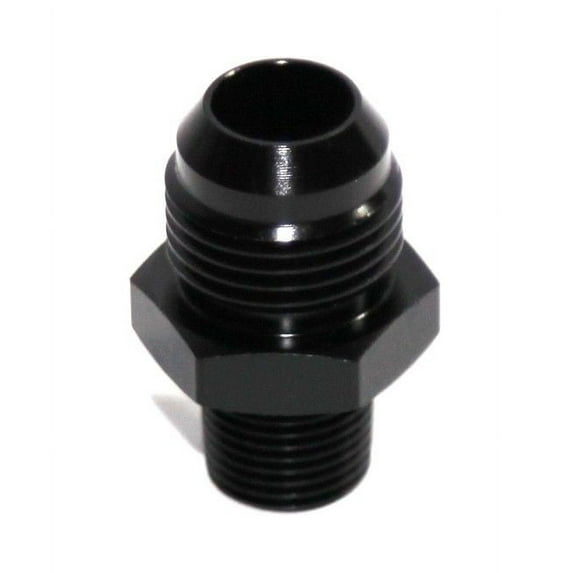 10 Pieces Of BLACK 10AN AN-10 to 3/8" NPT Male Thread Straight Aluminum Fitting Adapter BLACK 10AN AN-10 to 3/8" NPT Male Thread Straight Aluminum Fitting Adapter